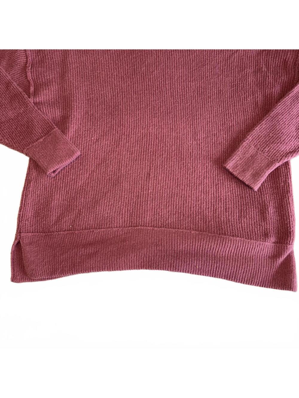 Aerie Cozy Ribbed Knit Crewneck Sweater RN: 54485 In Mauve, Woman’s Size Small - Picture 4 of 9